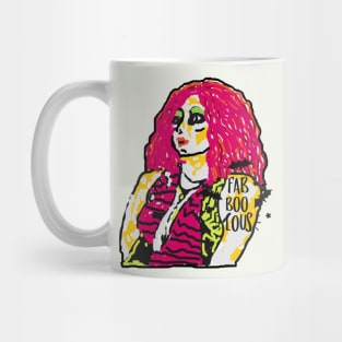 Fabboolous halloween girl calaca style with pink hair, big eyes, pink dress Mug